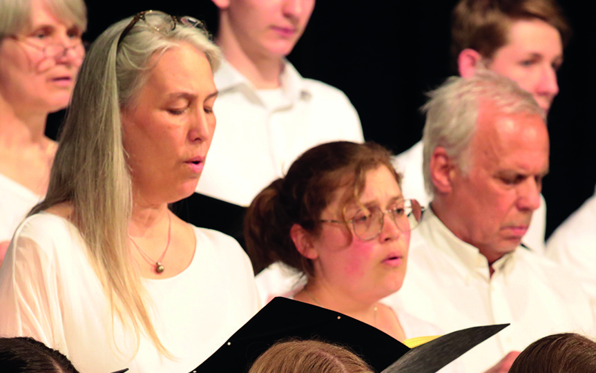 Gemeinsames Singen im Elternchor der Freien Waldorfschule Gutenhalde